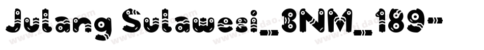 Julang Sulawesi_BNM_189字体转换